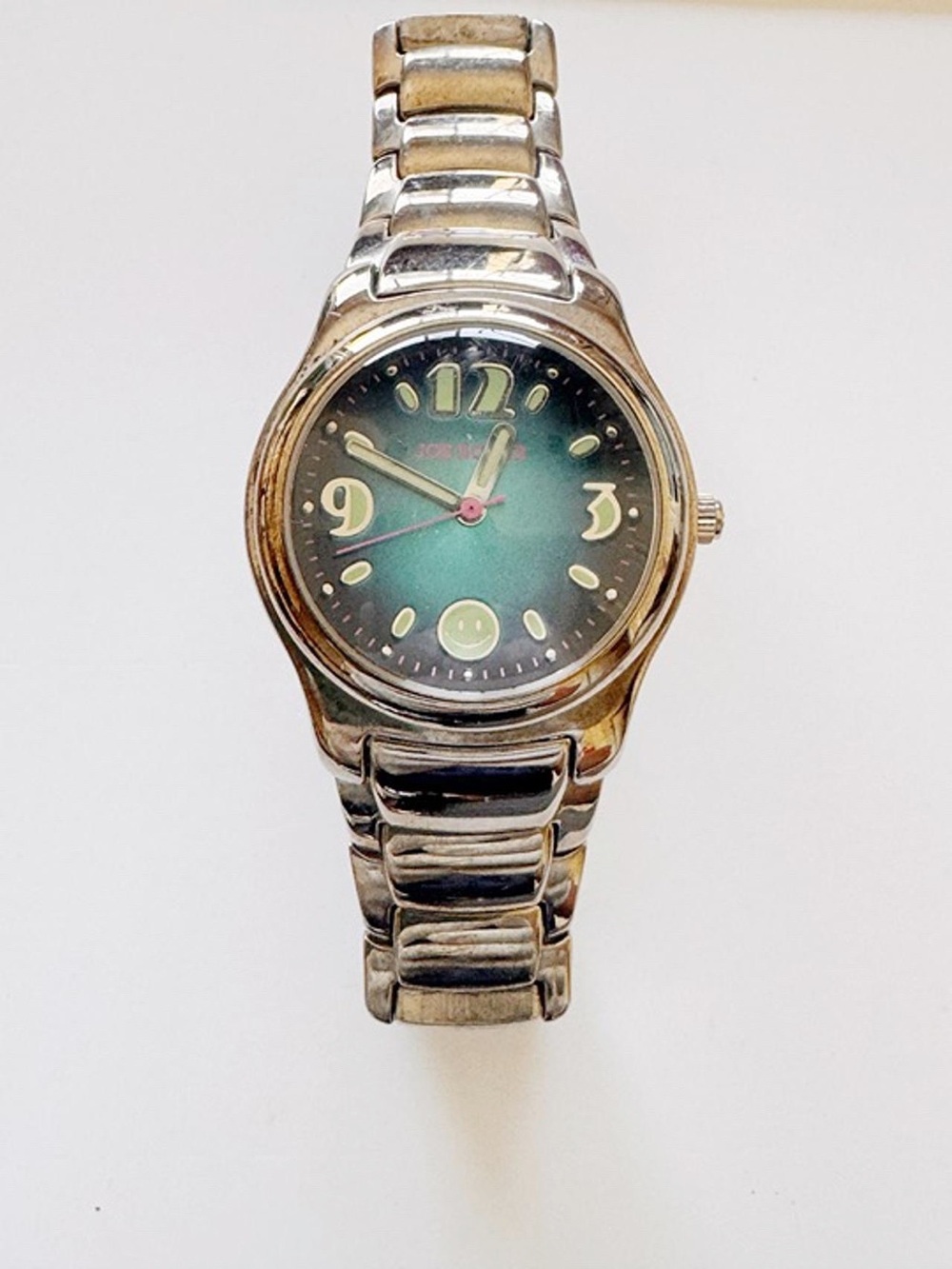 Joe Boxer Silver Tone Watch with Teal Dial
